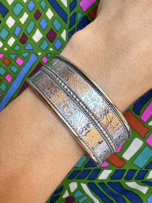 Silver bangle bracelet