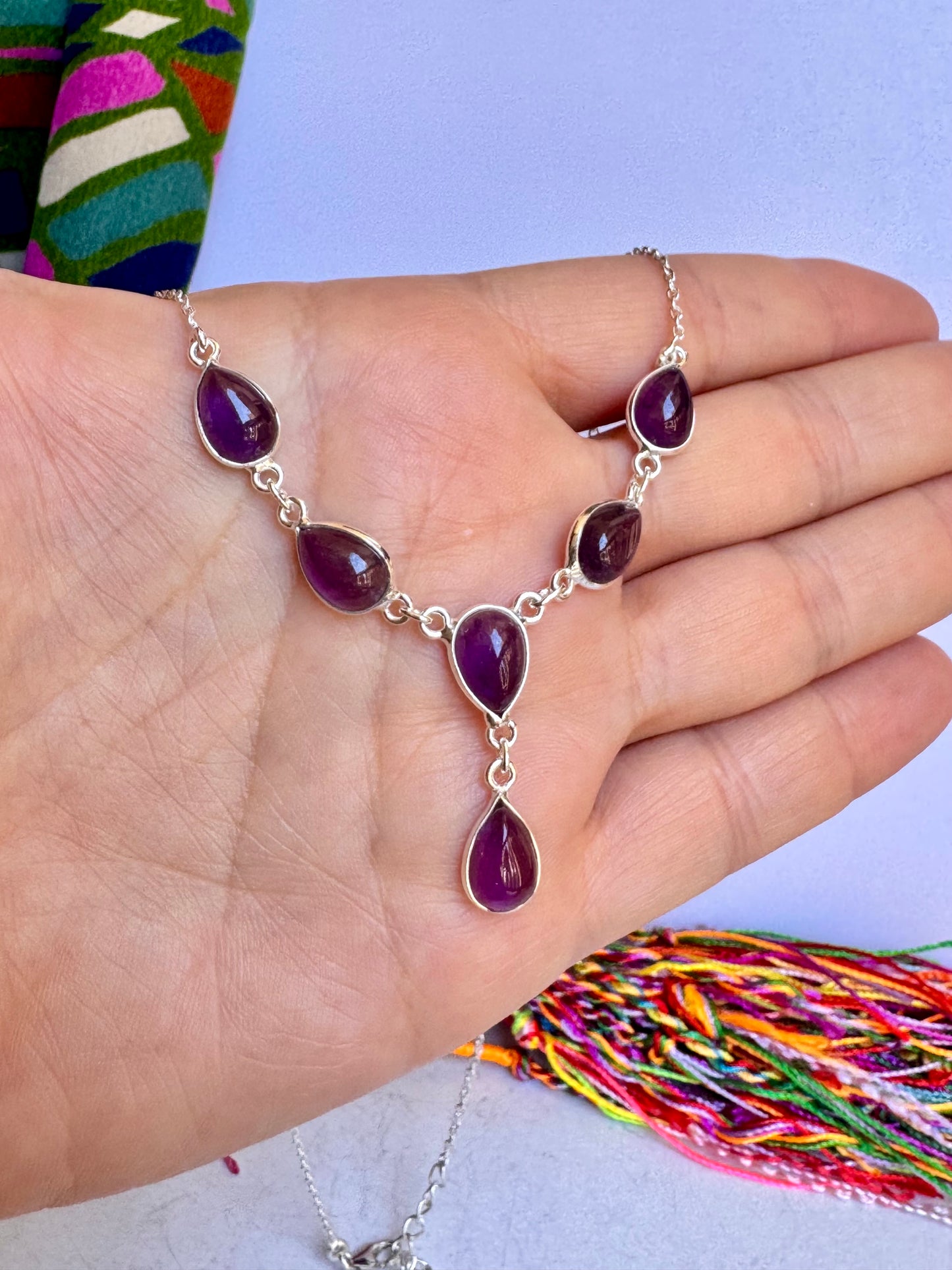 Collana argento 925 ametista