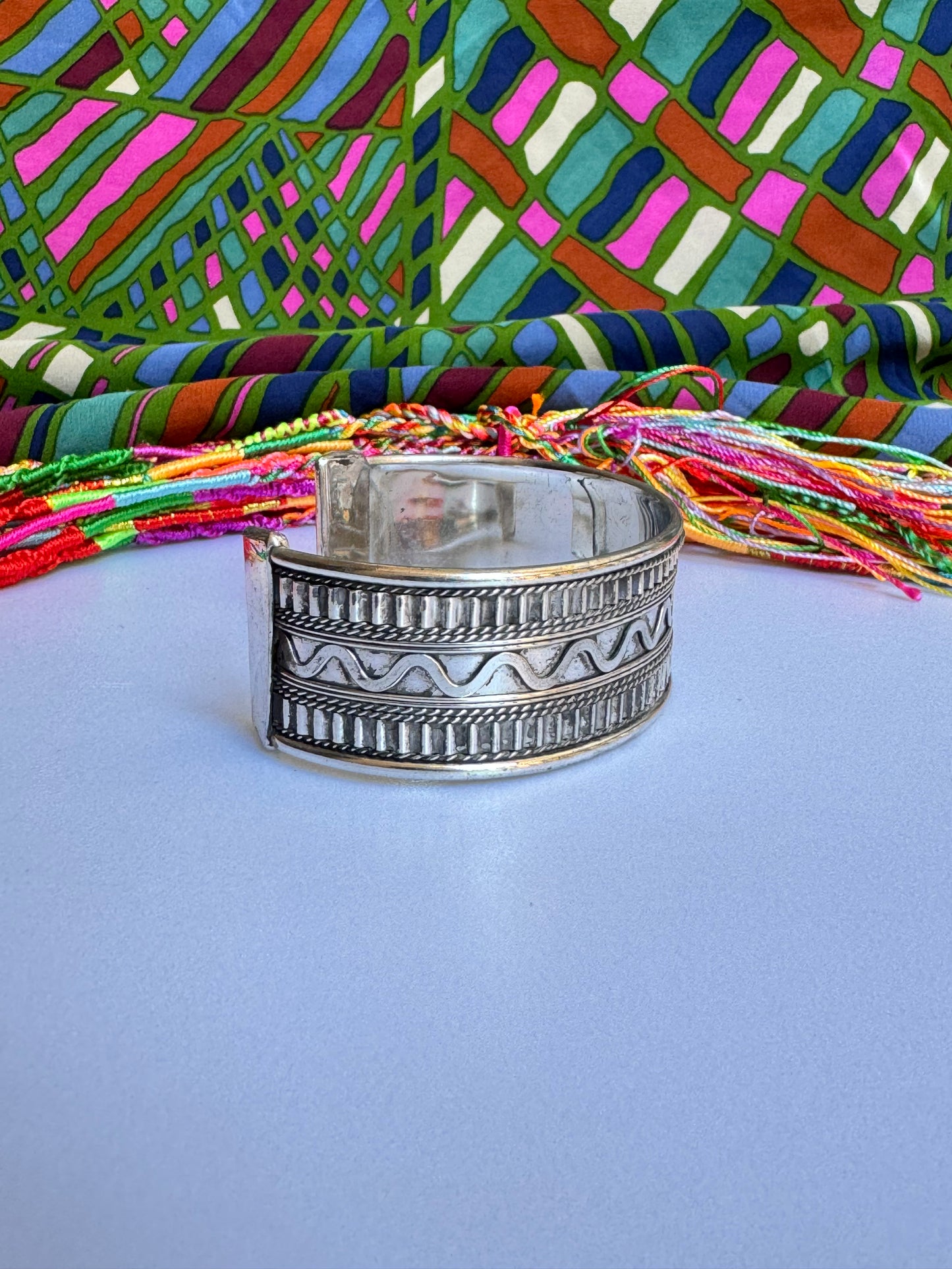 Silver bangle bracelet