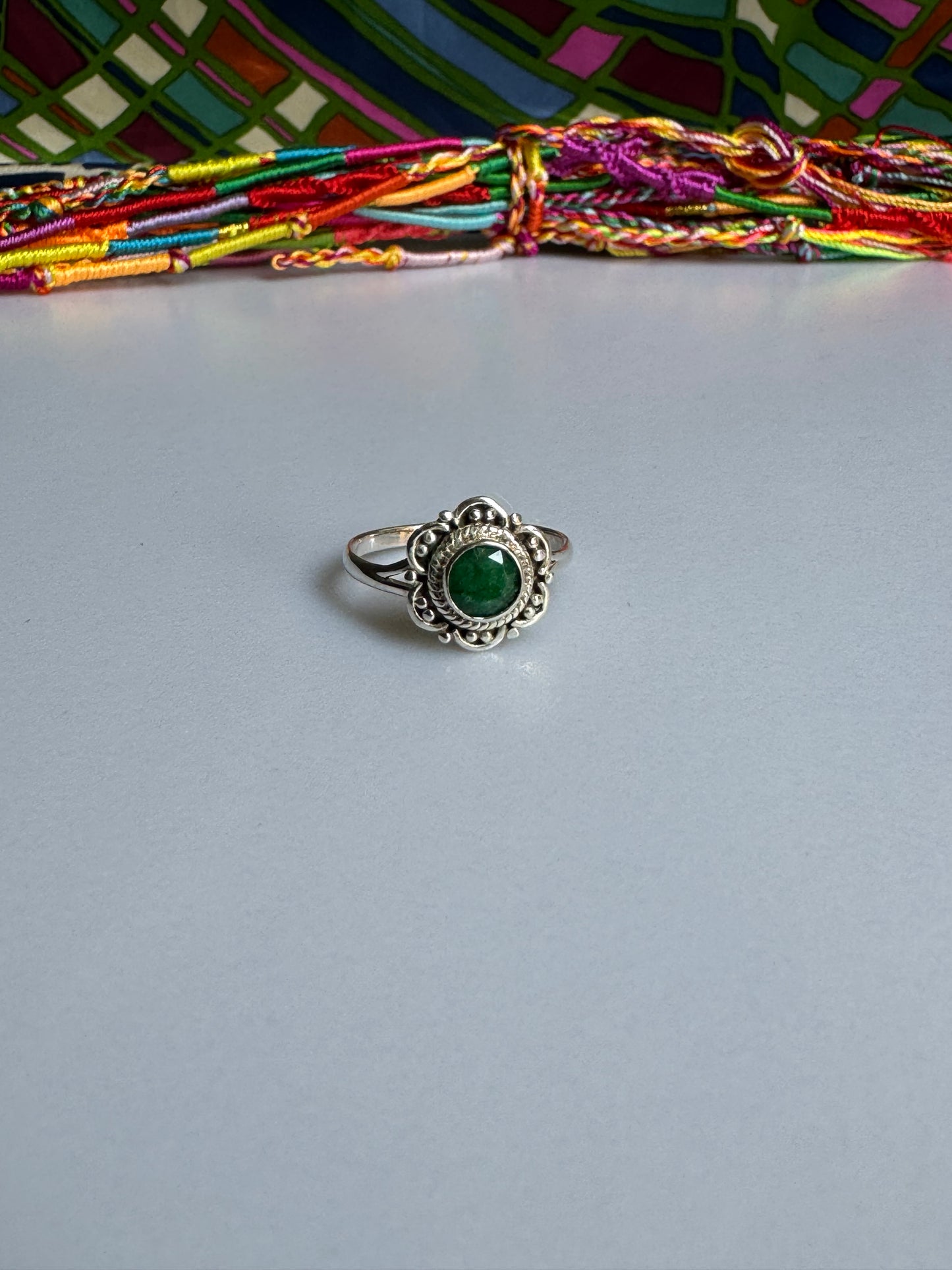 Ring silver925 emerald root Z11