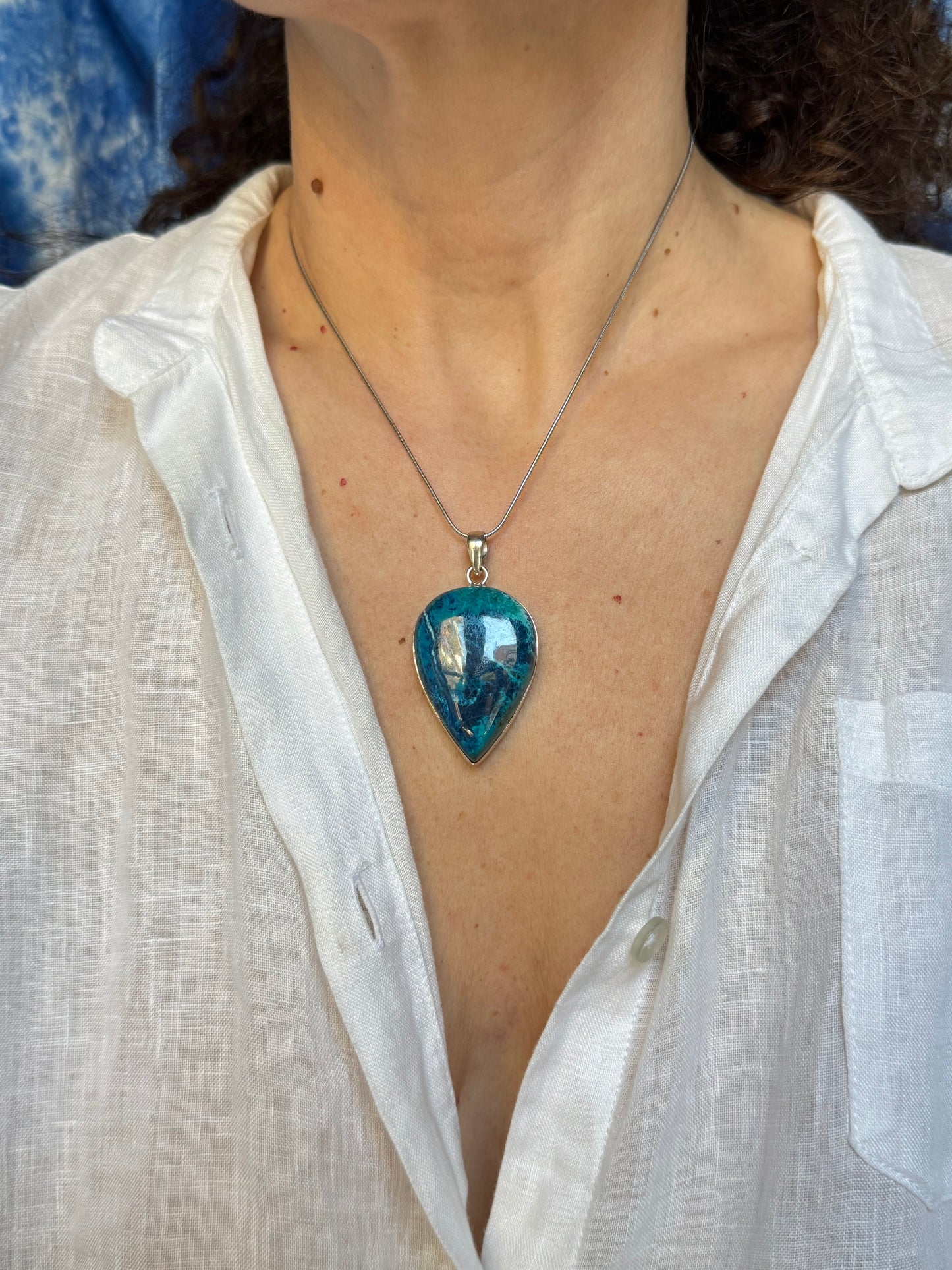 Ciondolo argento 925 shatukatite 30K