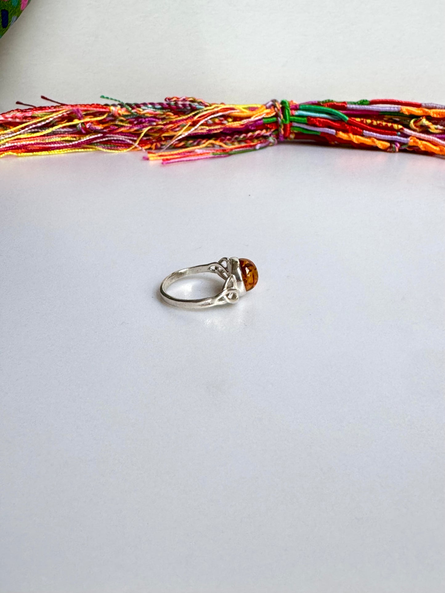 Anello argento 925 ambra misura 12 - 19AMB