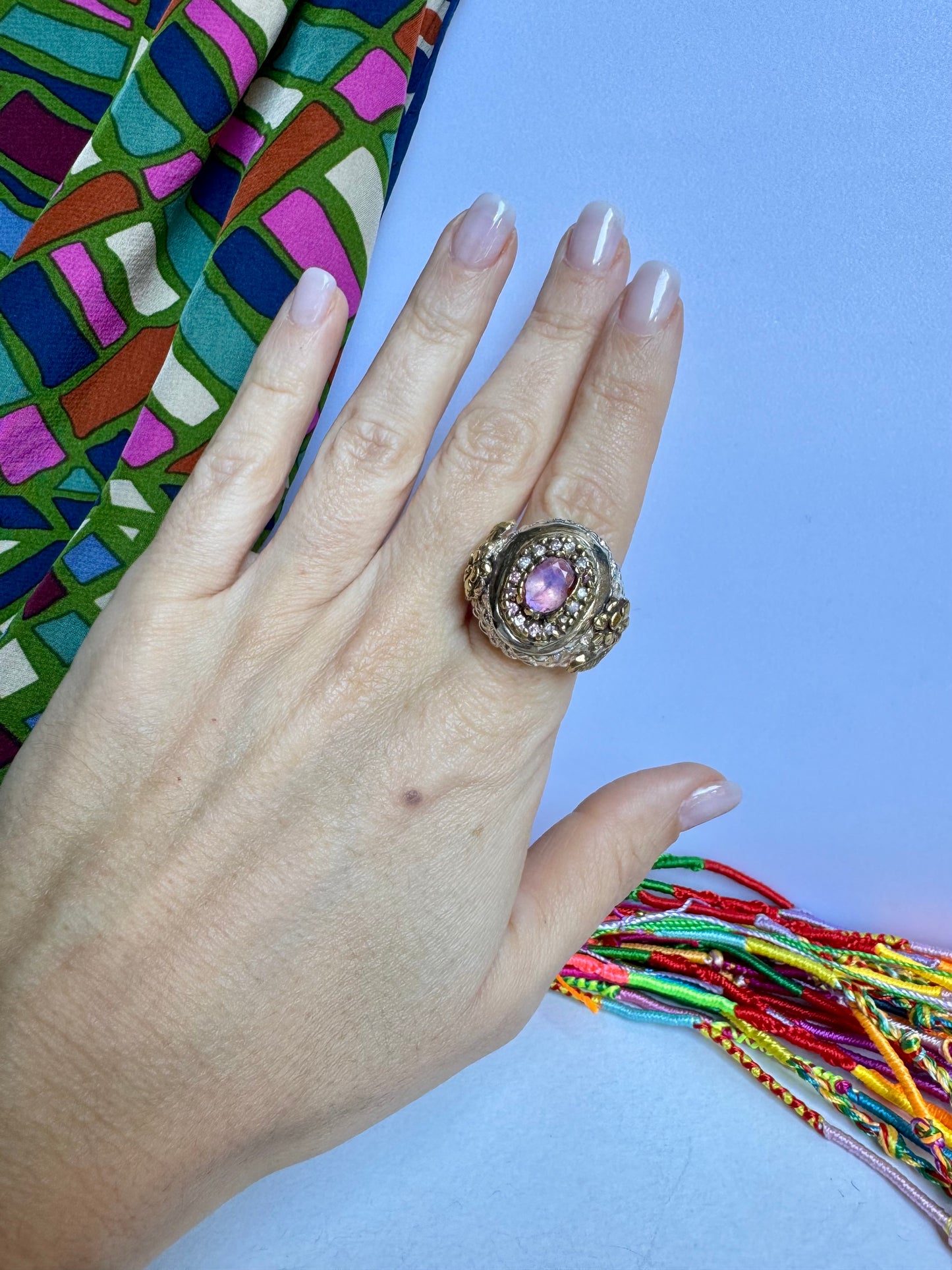 Anello design vintage misura 18