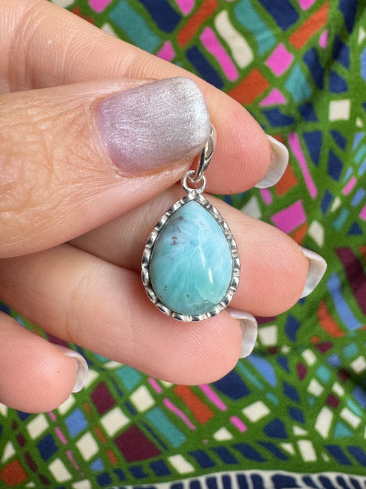 Ciondolo argento 925 larimar 11L