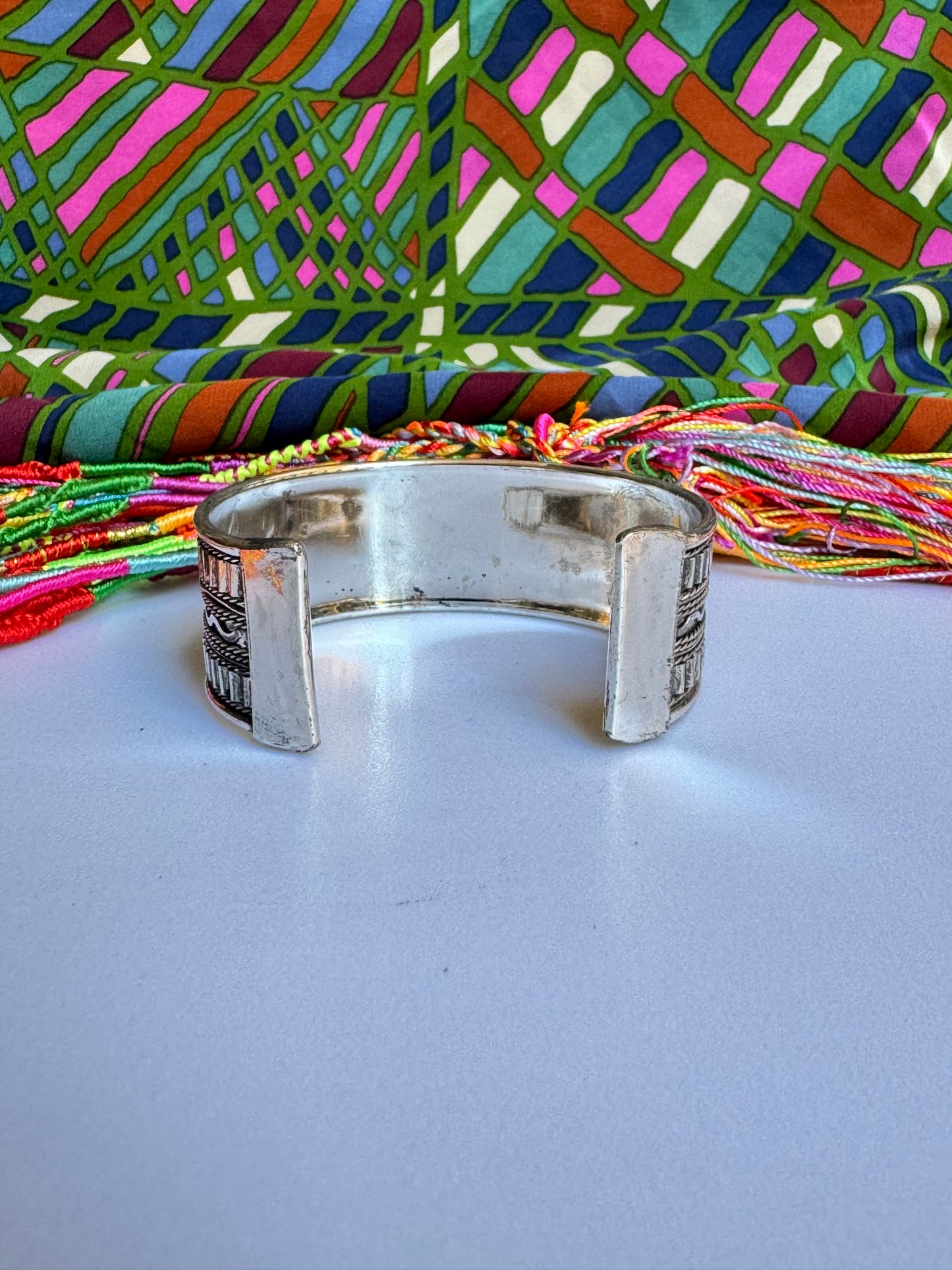 Silver bangle bracelet