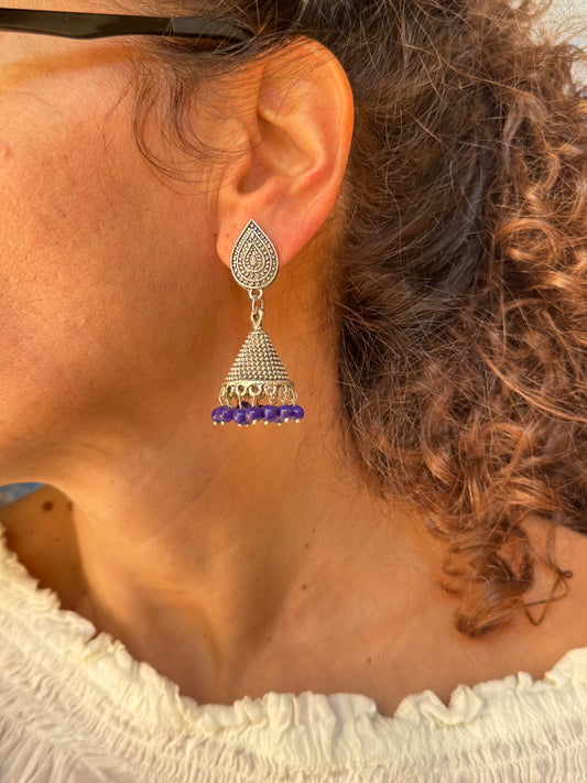 Orecchini campanella India blu