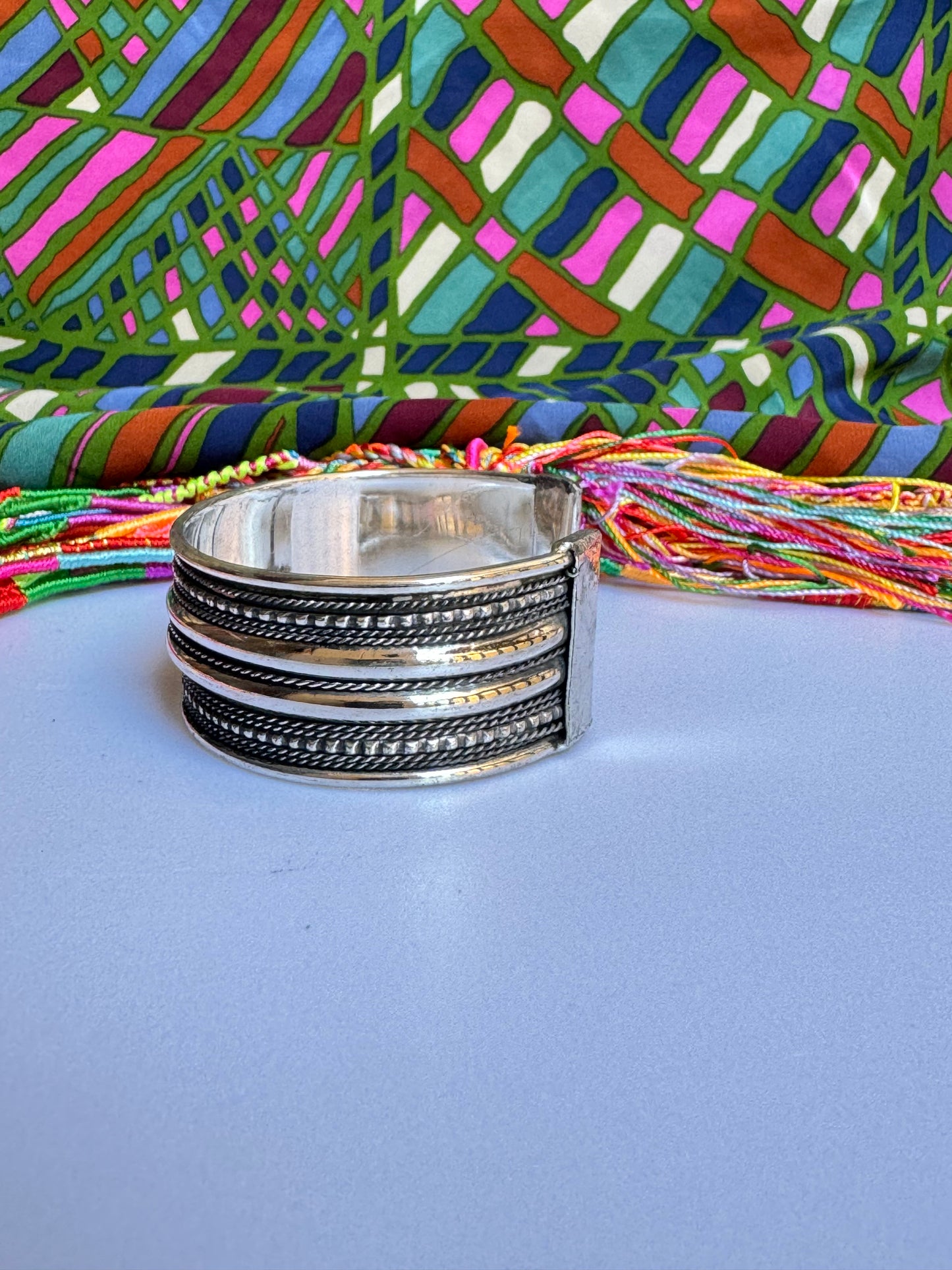 Silver bangle bracelet