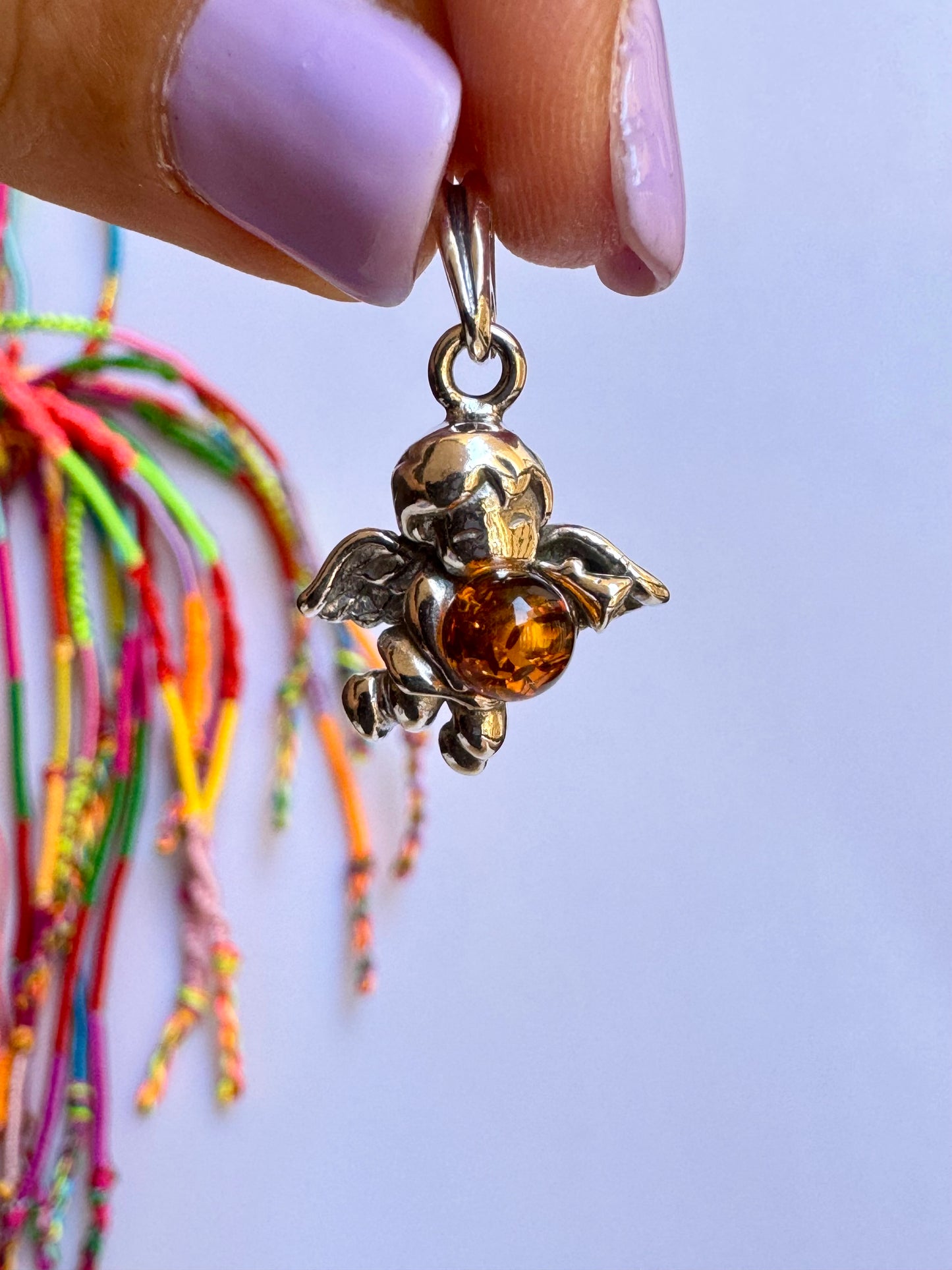 925 silver amber pendant 14AM
