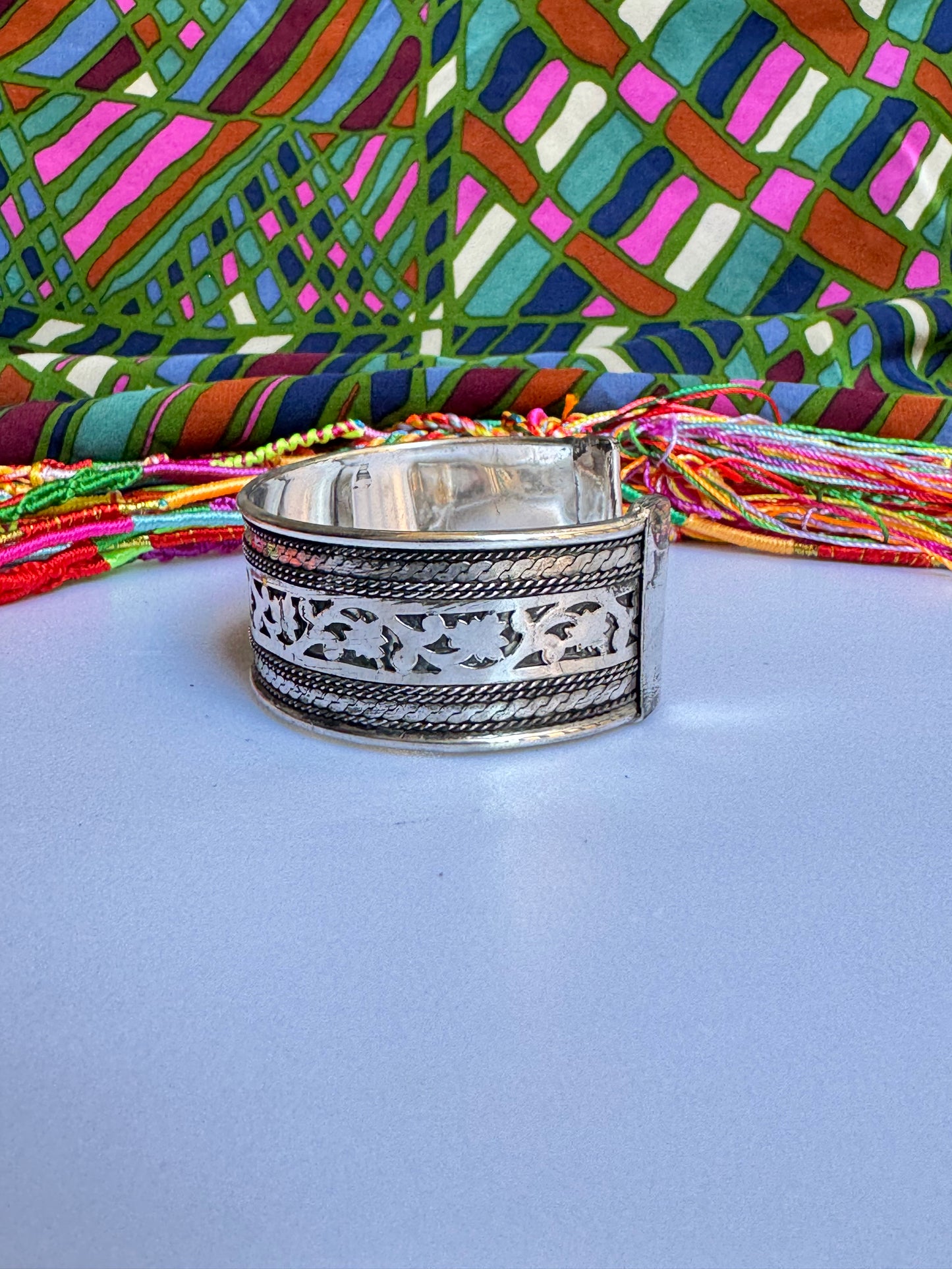 Silver bangle bracelet