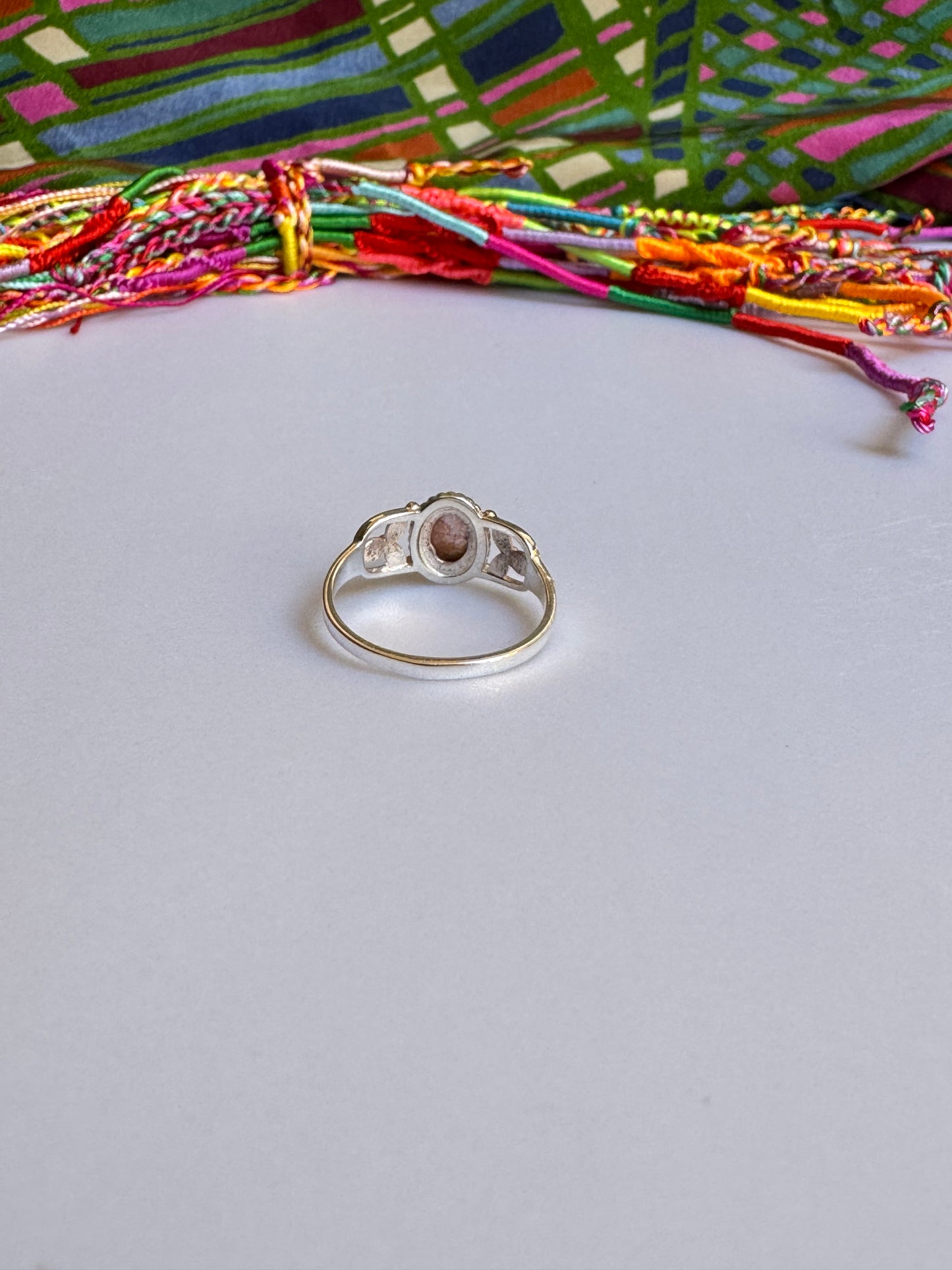 925 Silber Turmalin Ring Größe 19 - TA27