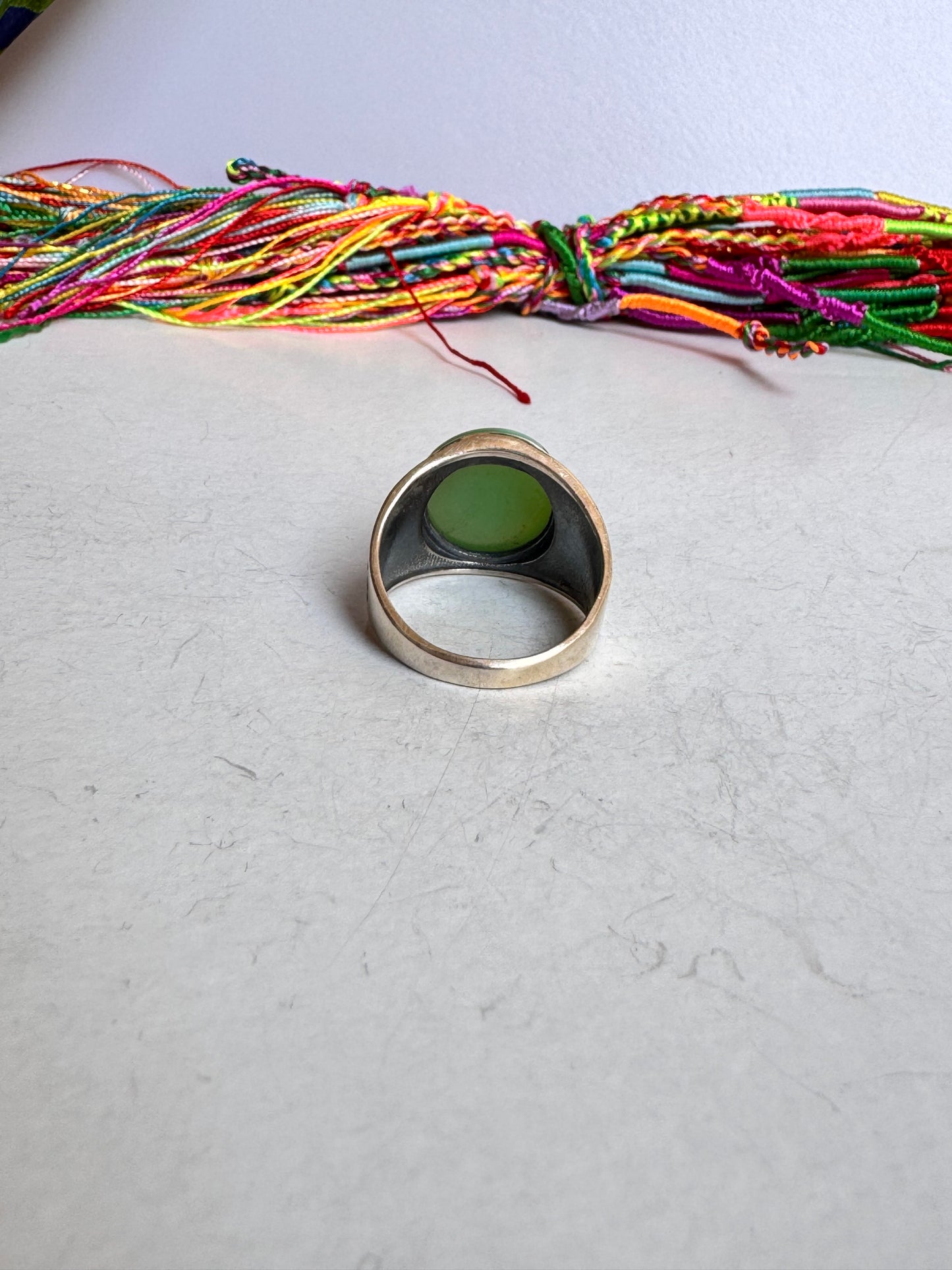 925 silver chrysoprase ring size