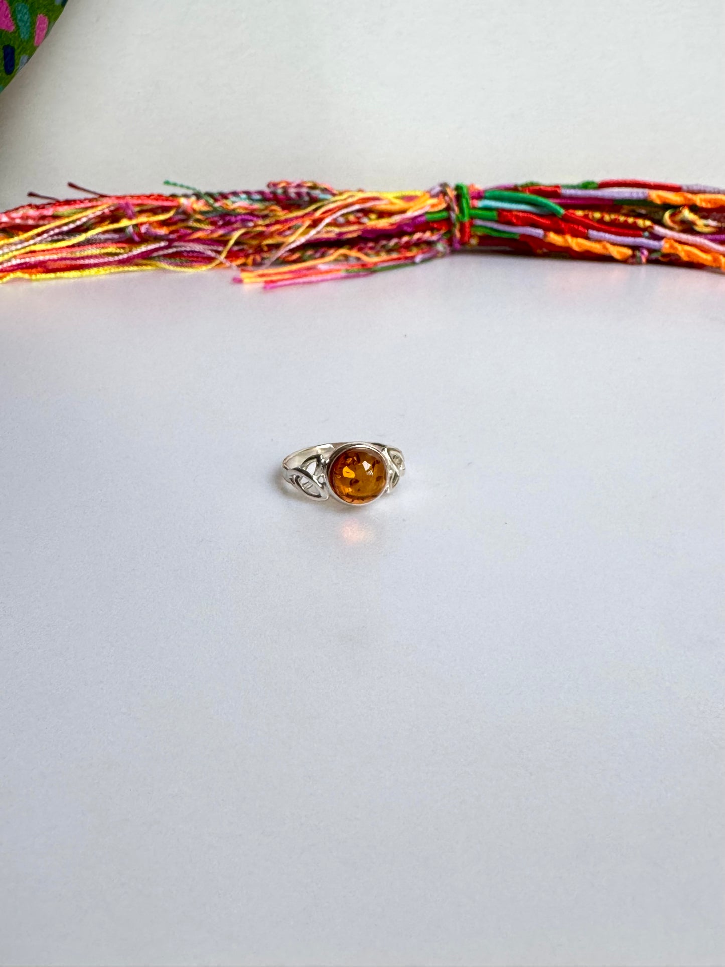 Anello argento 925 ambra misura 12 - 19AMB