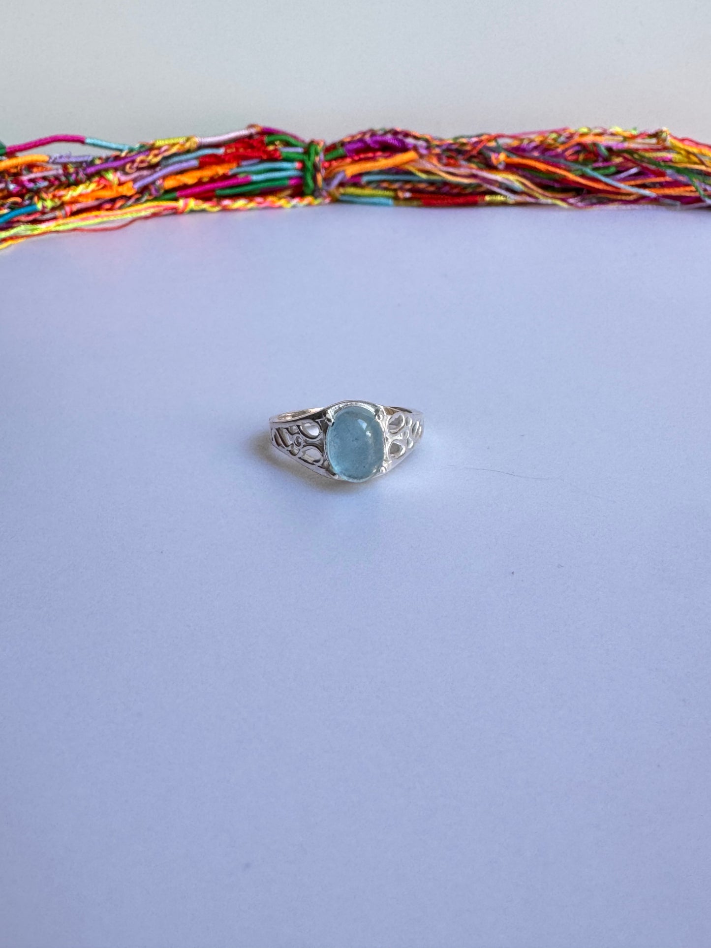 Anello argento 925 acquamarina misura 16 - 2AQ