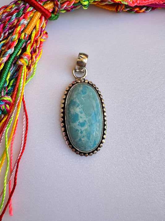 Ciondolo argentato crisocolla