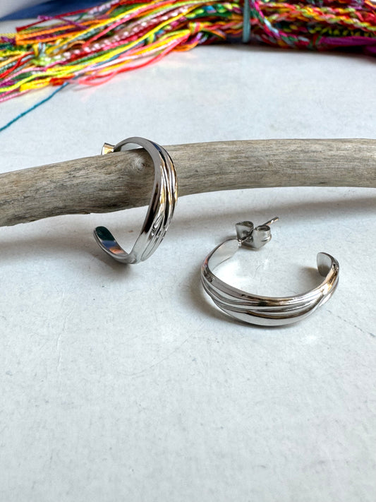 Steel earrings