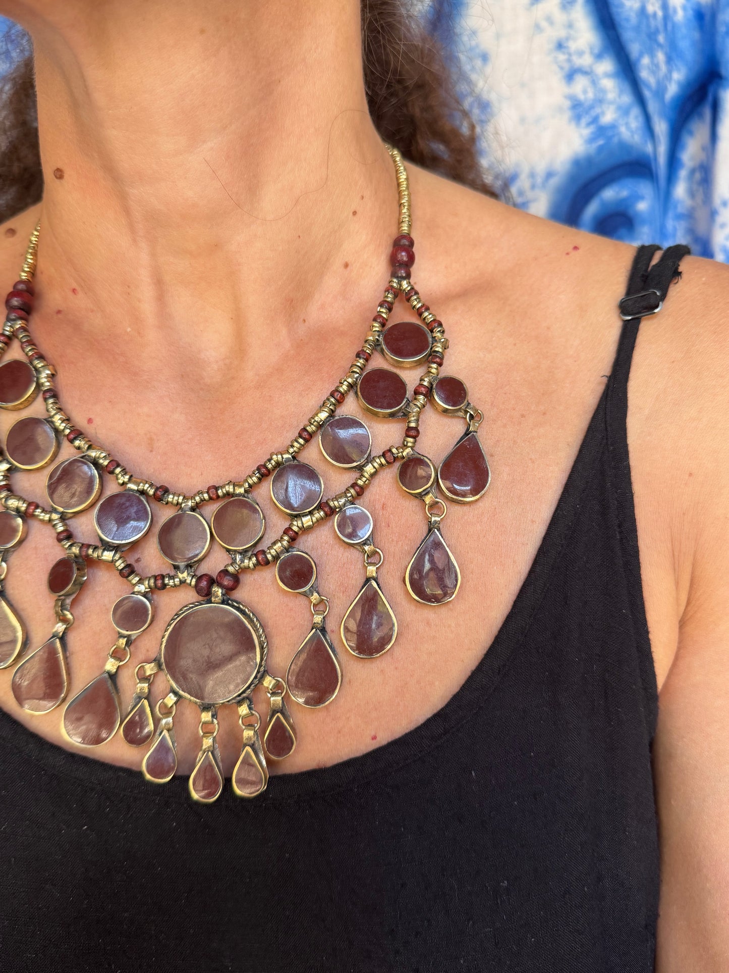 Collana vintage marrone