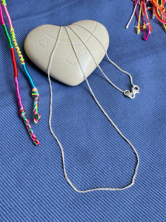 Thin chain necklace 925 silver cm 51- C2