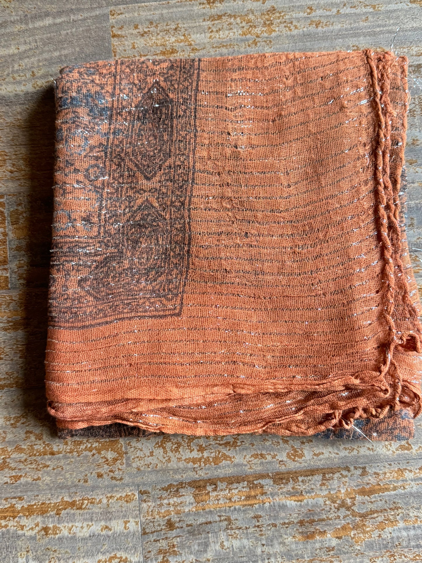 Pashmina scarf India orange