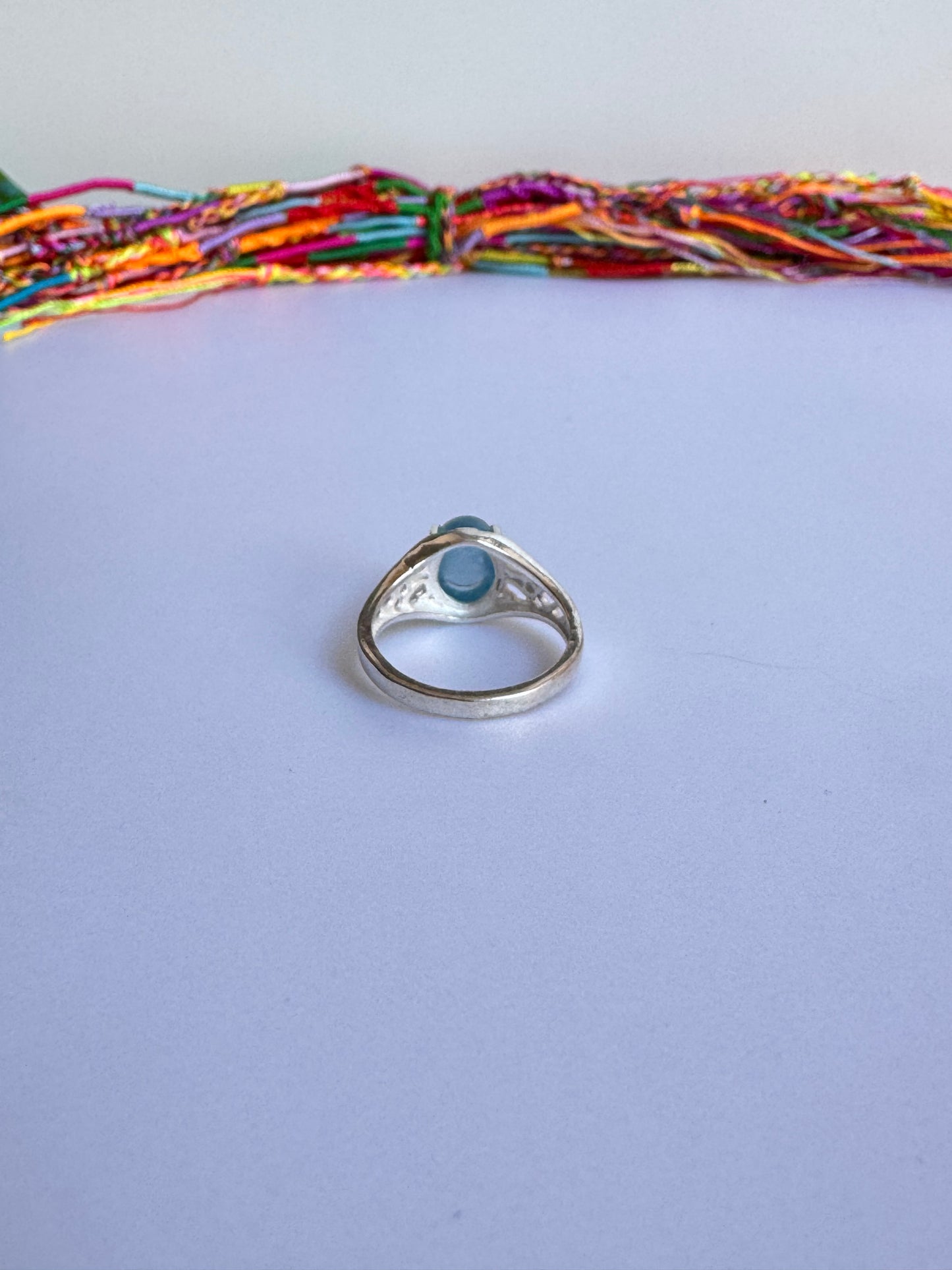 Anello argento 925 acquamarina misura 16 - 2AQ