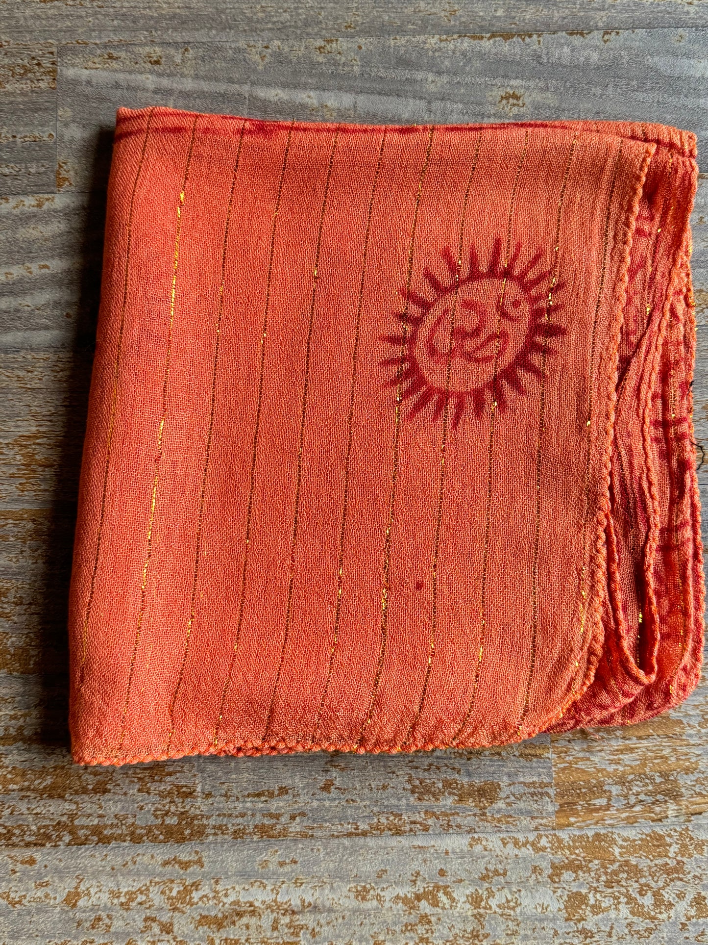 Pashmina scarf India orange ohm