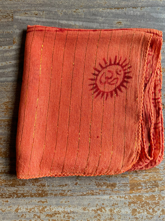 Pashmina sciarpa India arancione ohm