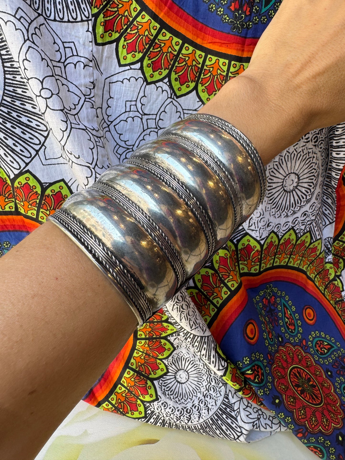 Silver bangle bracelet 9