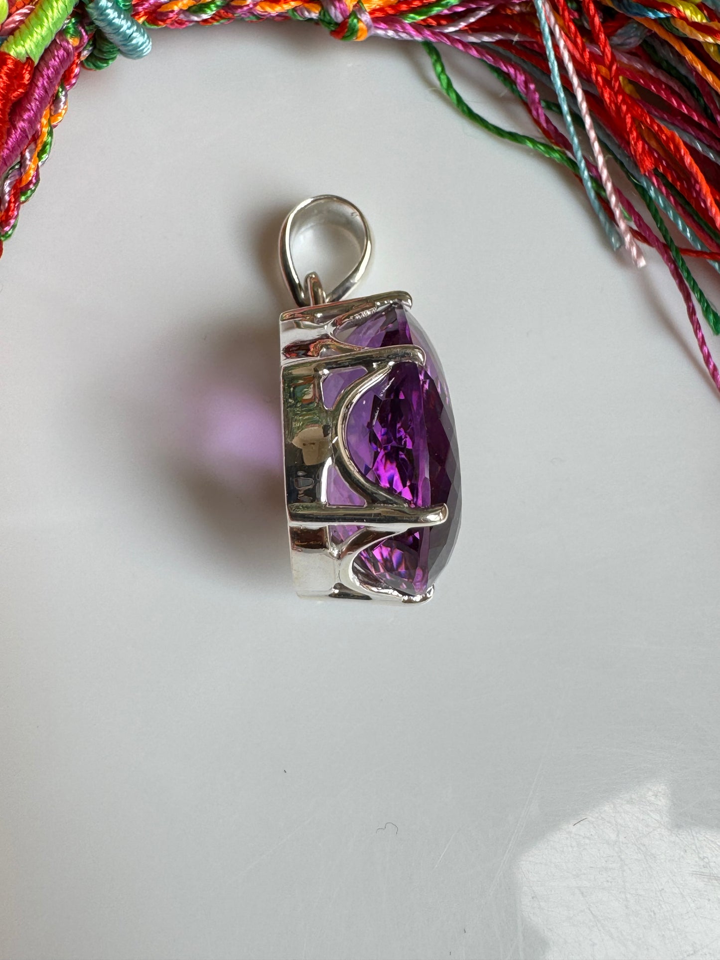 Amethyst 925 silver pendant