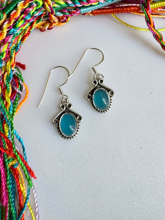 Ohrringe aus 925er Chalcedon-Silber
