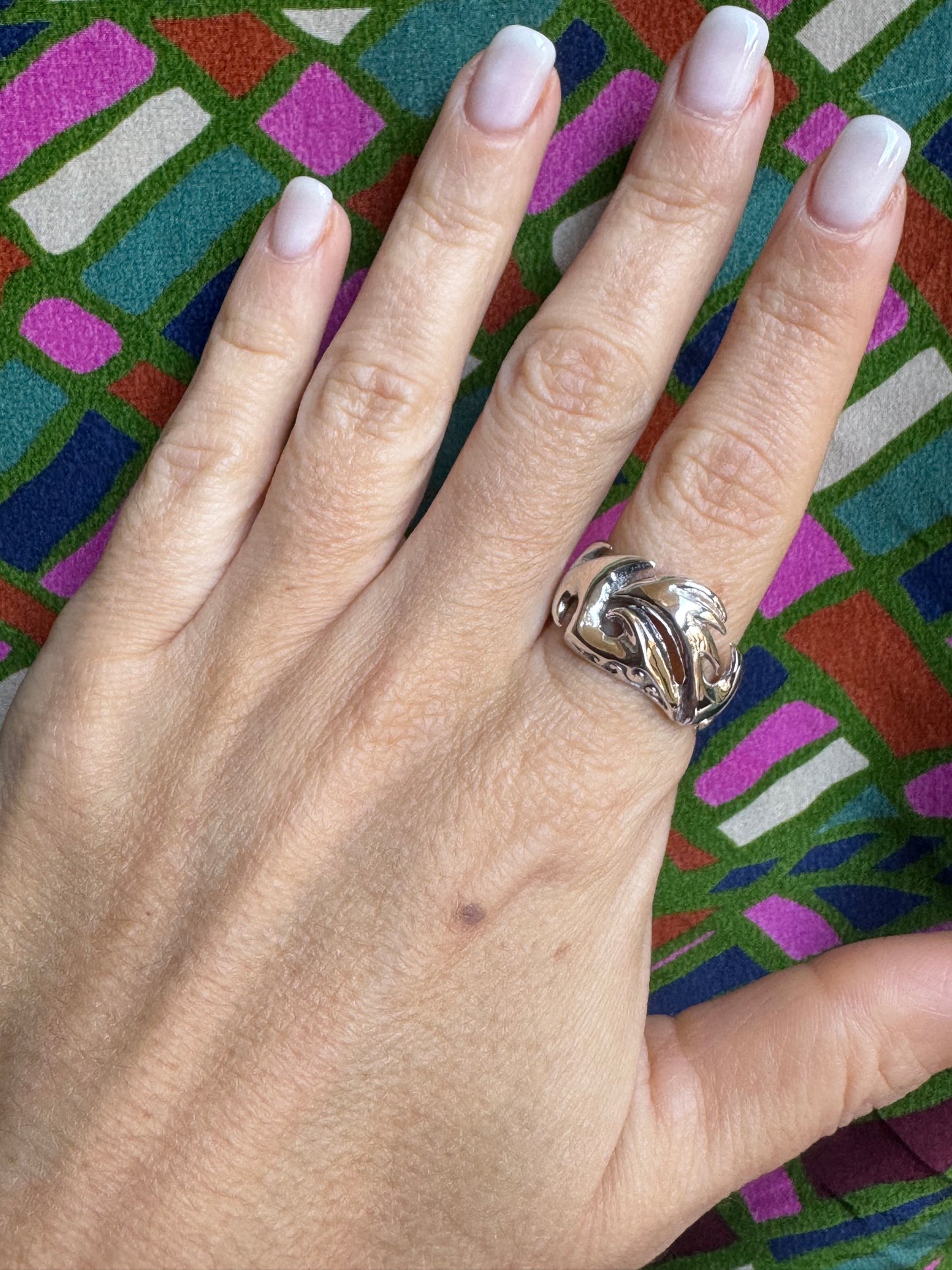 Ringschiene aus 925er Silber, Größe 24 – Z73