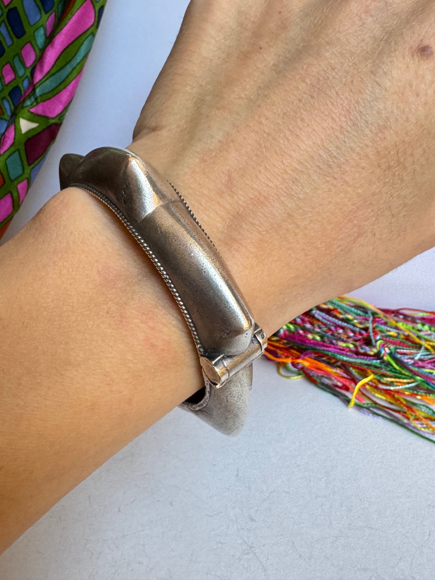 Bracciale bangle argentato