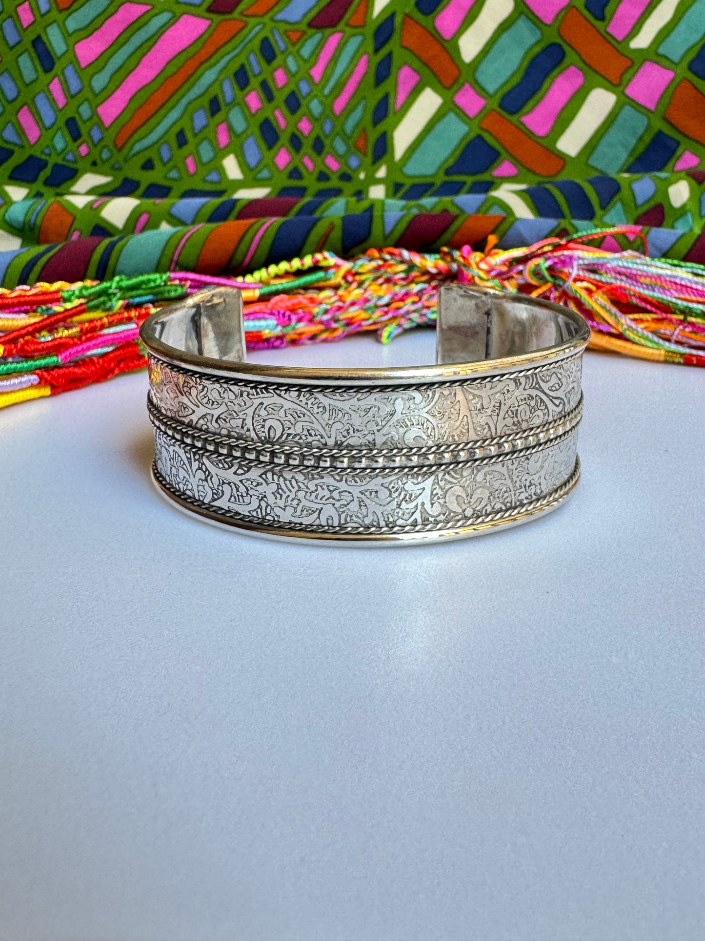 Silver bangle bracelet