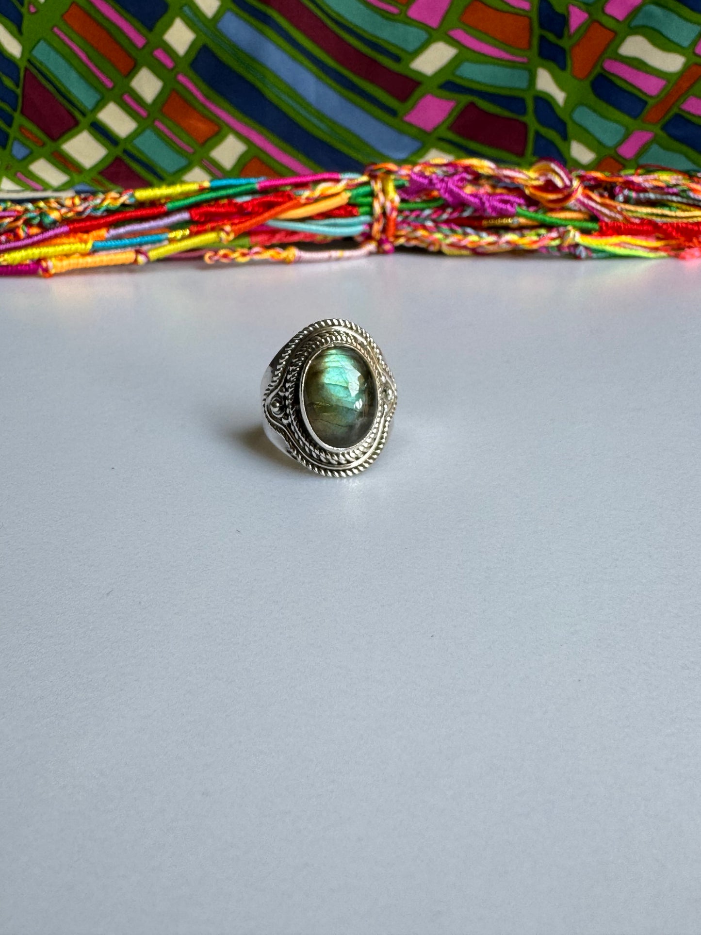 Labradorite Silver Ring Z7