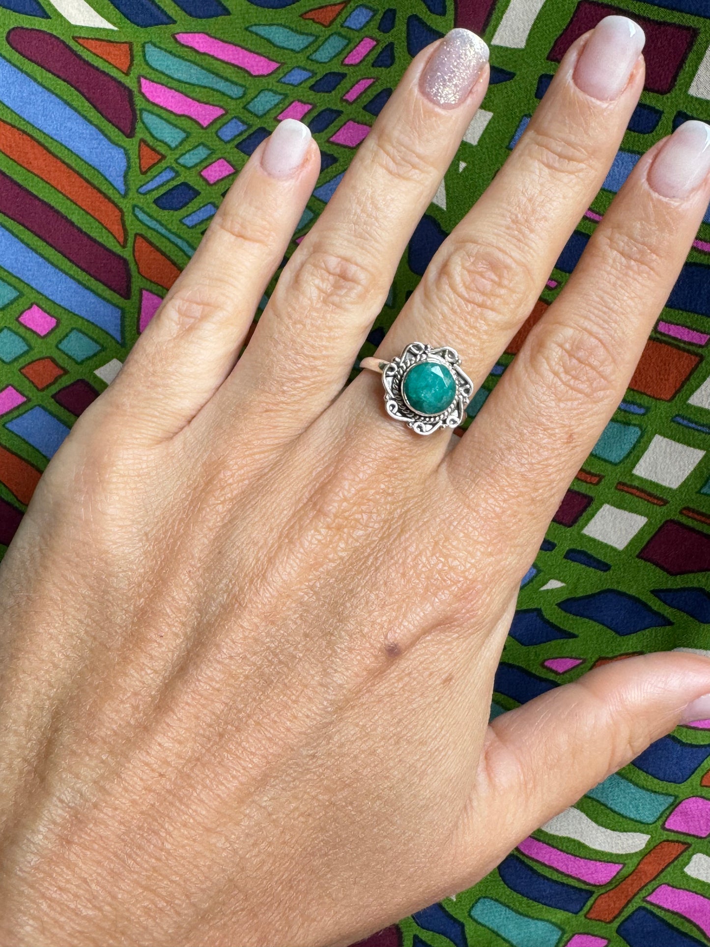 Ring silver925 emerald root Z3