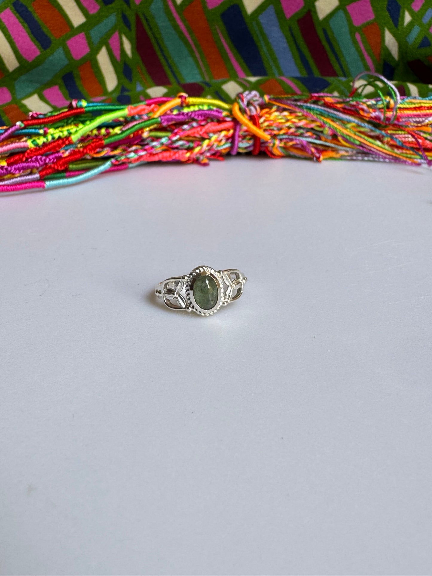 925 silver tourmaline ring size 13/14 - TA51