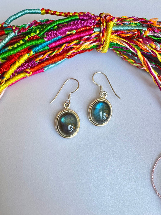 925 silver labradorite earrings R3