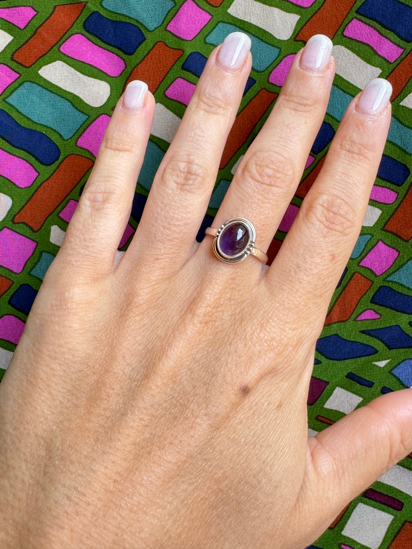 Amethyst Silver Ring T68