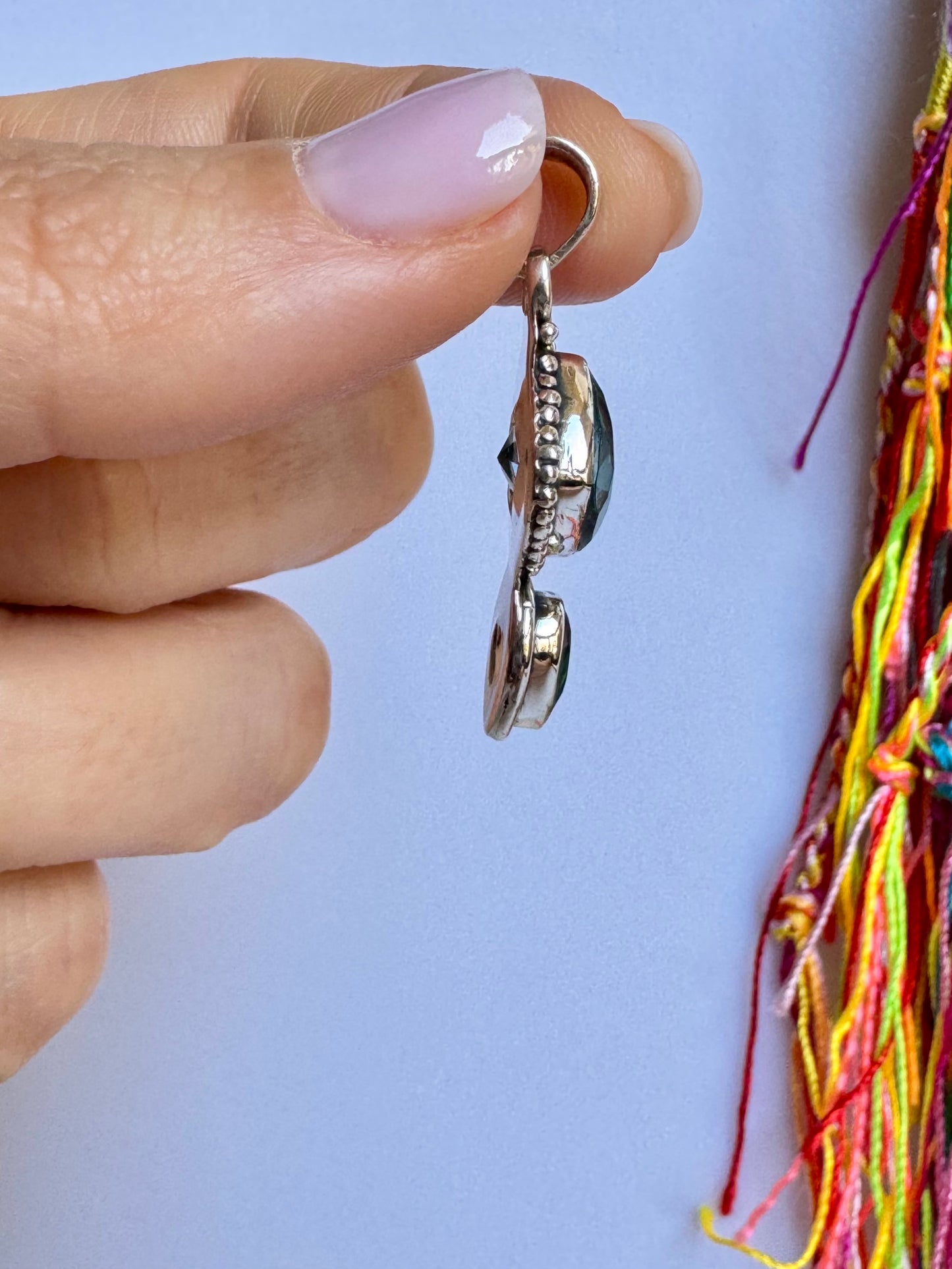 Ciondolo argento 925 acquamarina V13