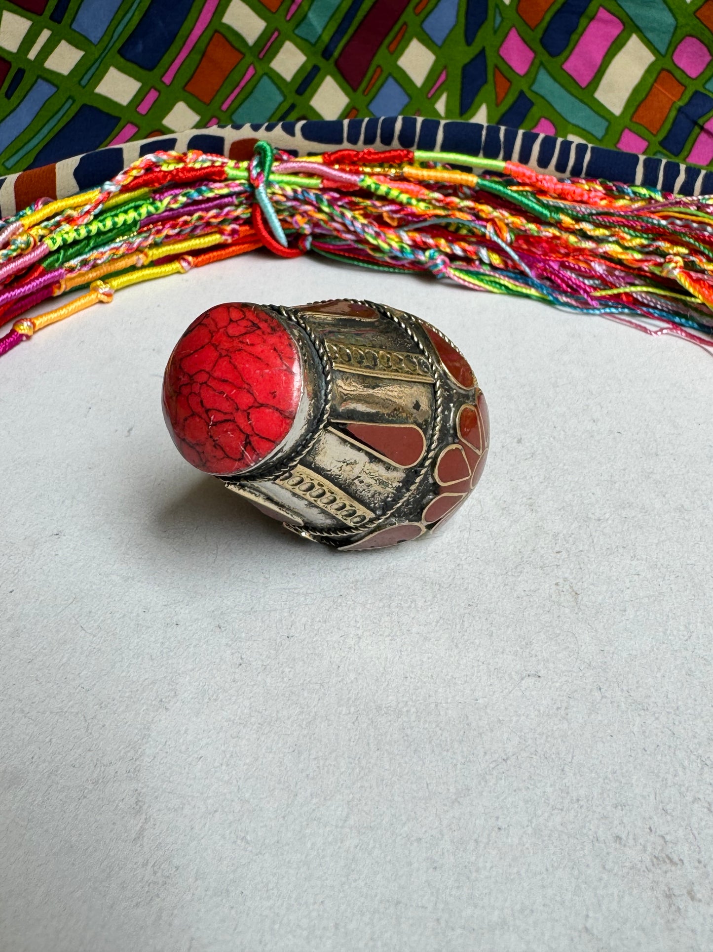 Large antique vintage red seal ring