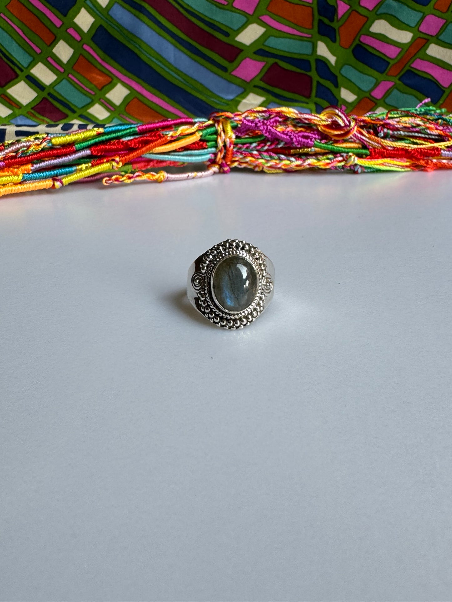 Labradorite Silver Ring Z16