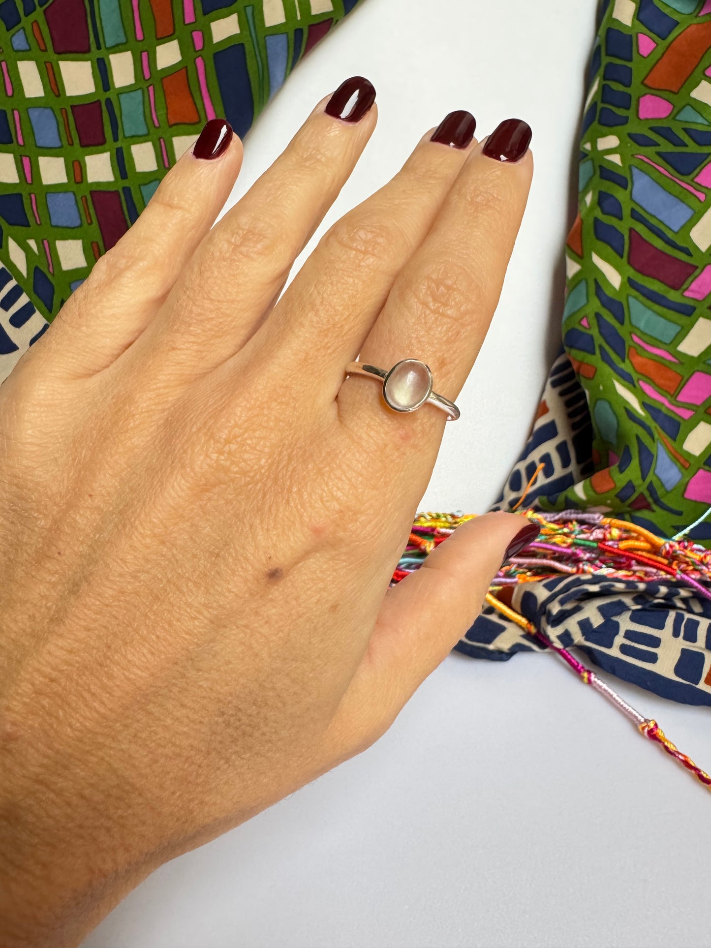 Anello argento 925 acquamarina misura 16 - 10AQ