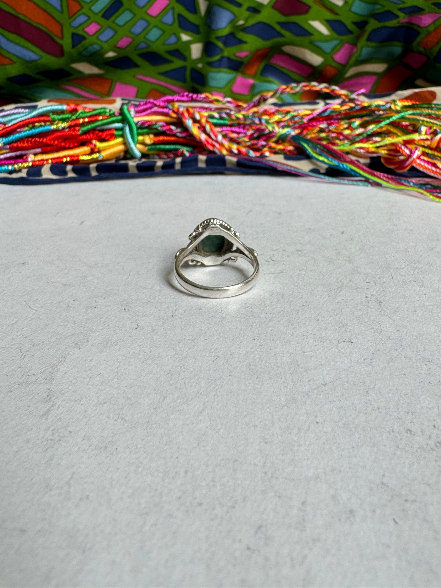 P6 malachite 925 silver ring