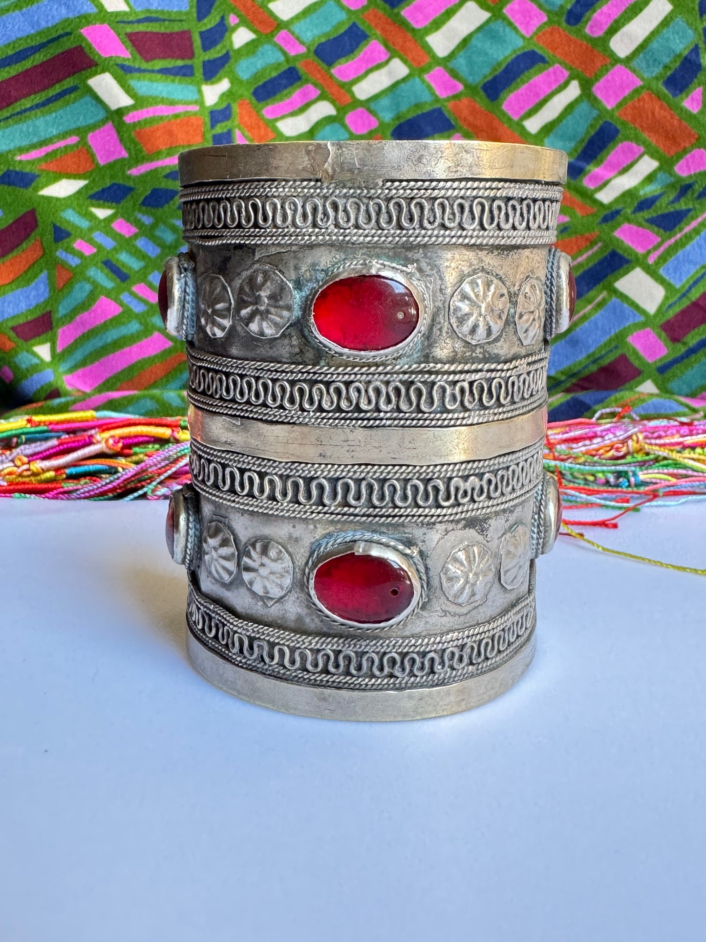 Bracciale schiava aperto antico rosso vintage