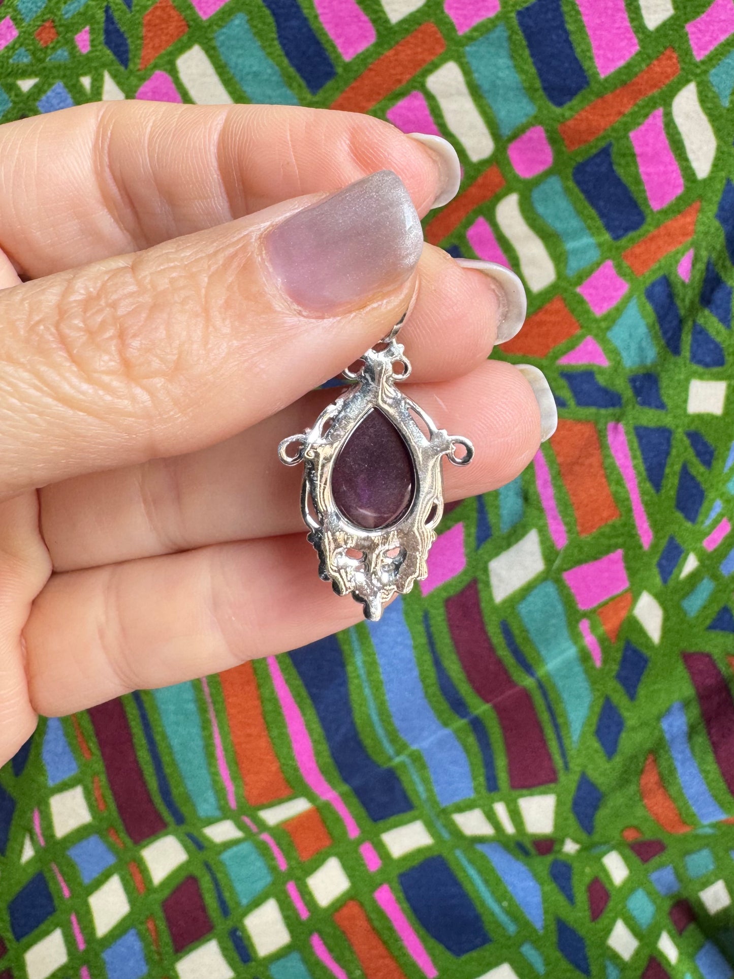 Amethyst 925 silver pendant