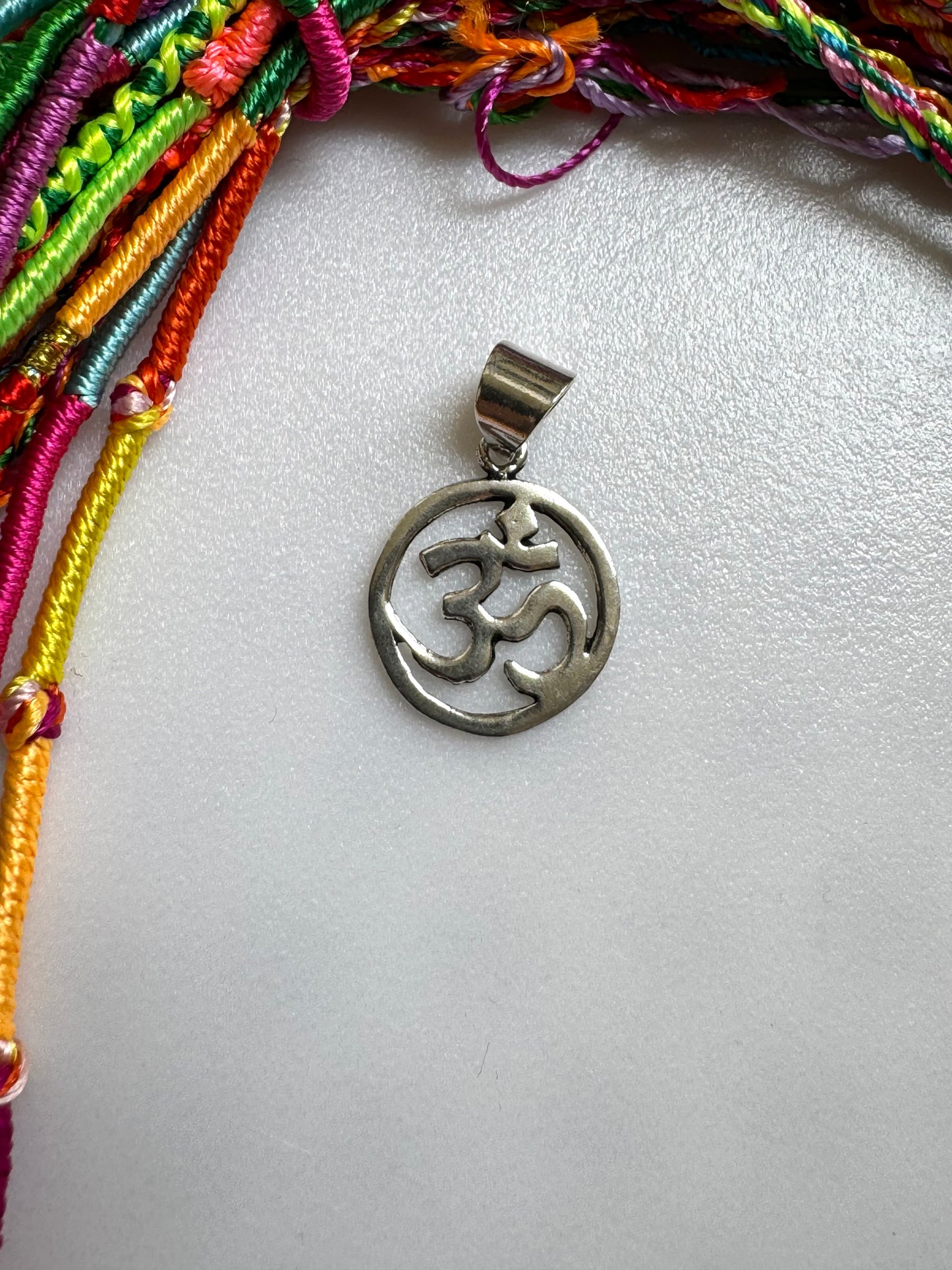 Silver necklace with ohm pendant