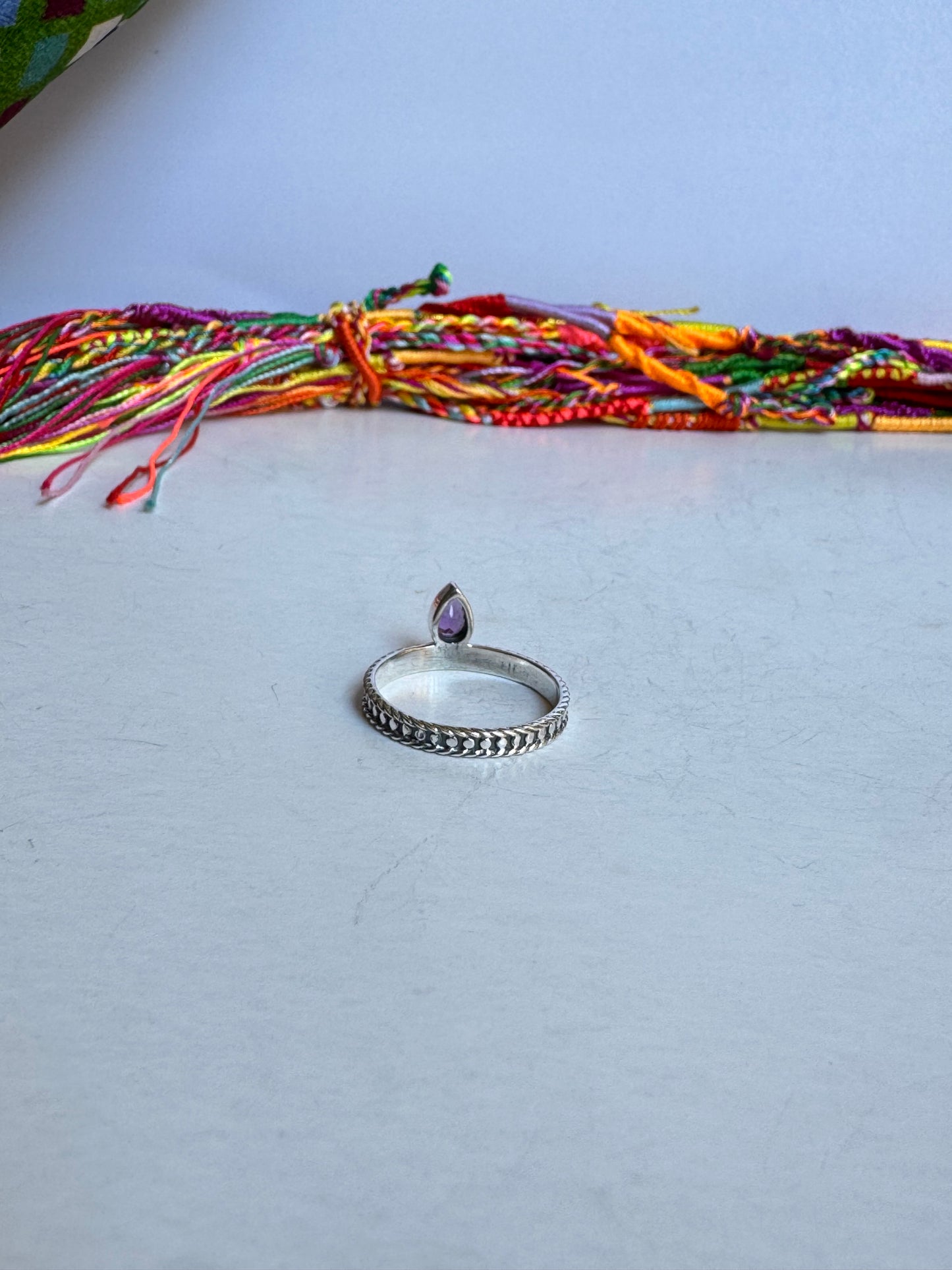 Anello argento 925 ametista misura 19 - 15UM