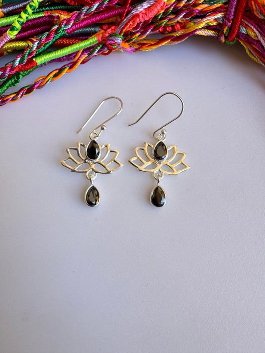 Orecchini argento925 onice nero D29