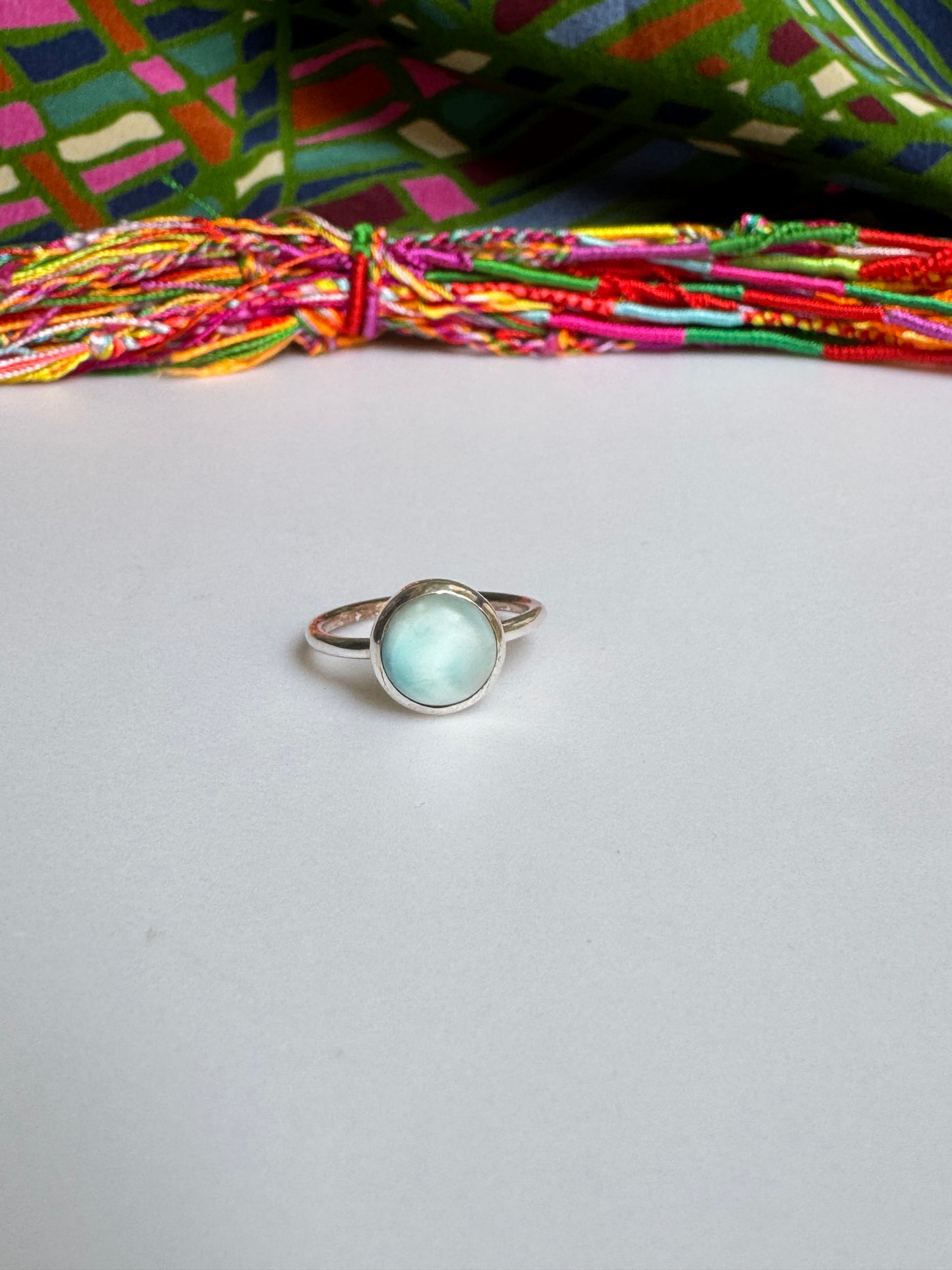 925 silver larimar ring size 22 4L