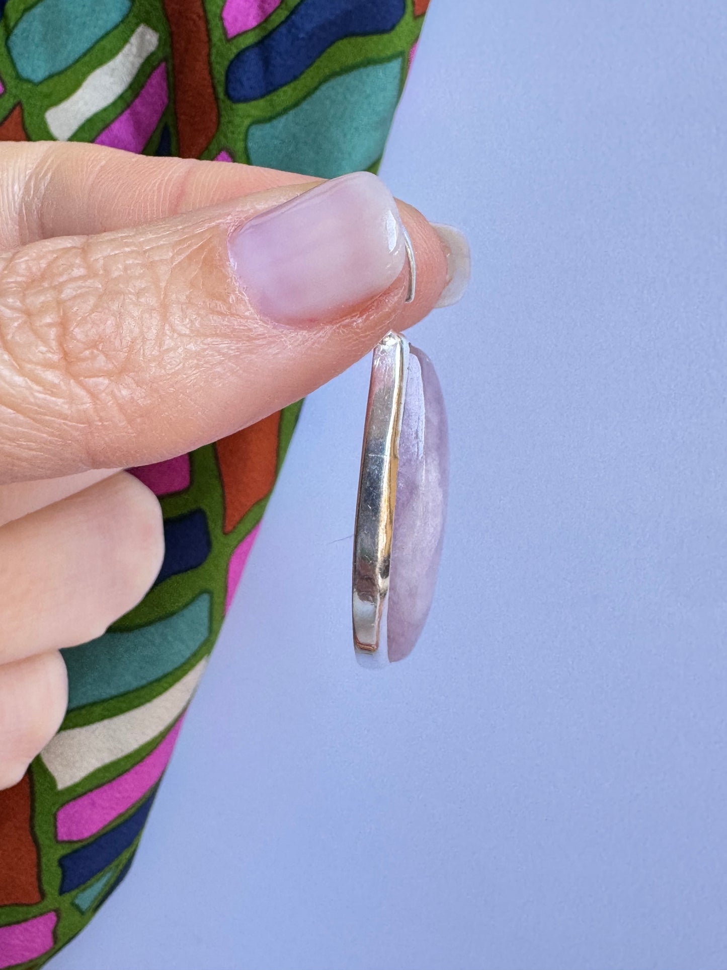 Ciondolo pendente argento 925 kunzite 10K