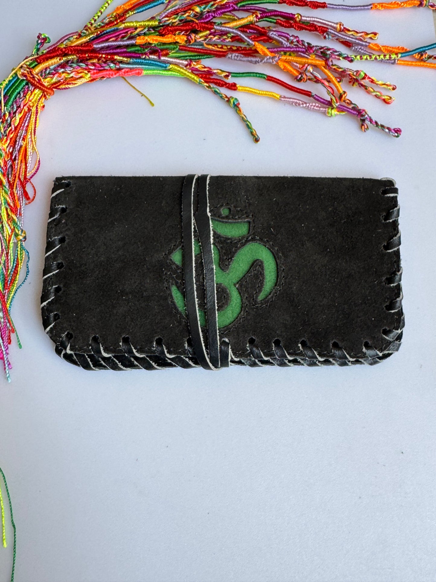 Porta tabacco in pelle 16x9 cm