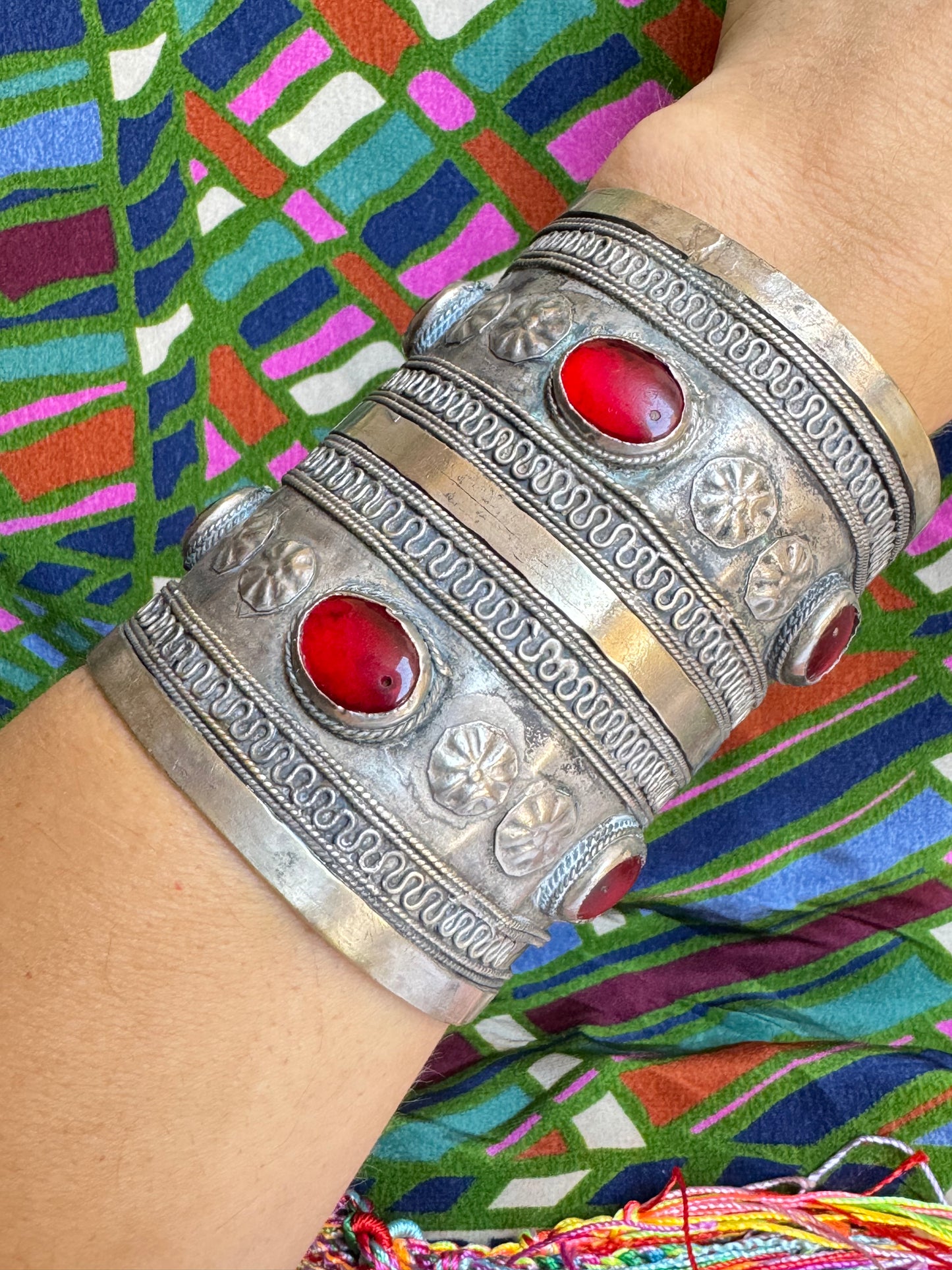 Bracciale schiava aperto antico rosso vintage